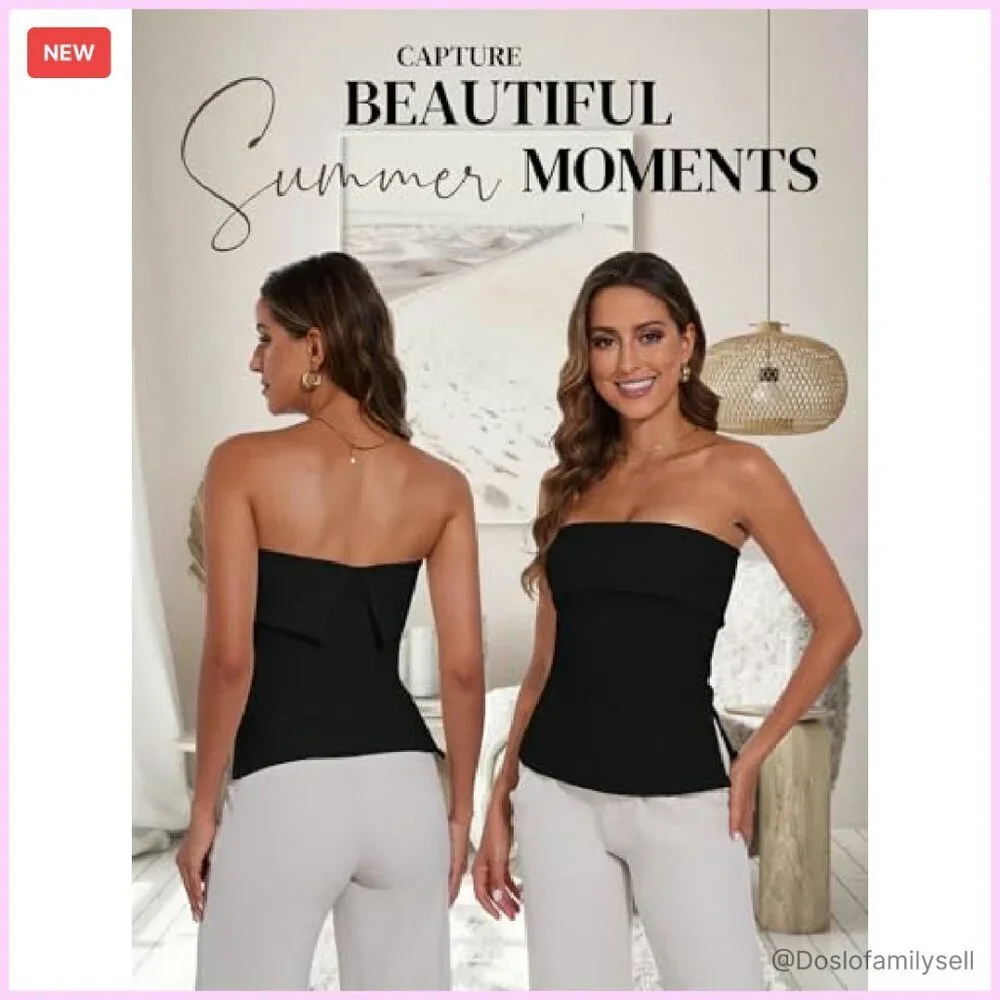 Strapless Tube Top Sexy Backless Bustier Y2K Chic Summer Going Out